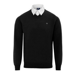 Giorgio Mens Knitted V Neck Sweater / Black